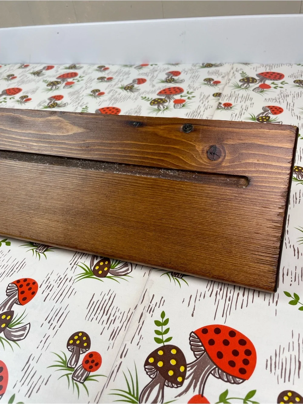Vintage Wood Heart Shelf Wall Hanging Trinket Display